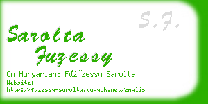 sarolta fuzessy business card