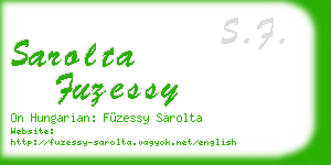 sarolta fuzessy business card
